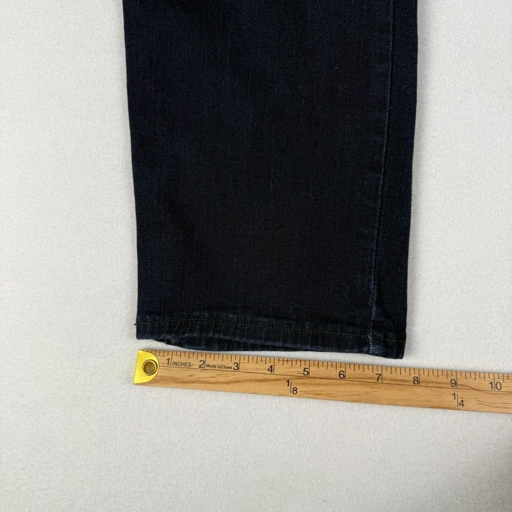 Lee Womens Relaxed Fit Straight Leg Mid Rise Jeans 10 Tall Dark Wash Stretch - Picture 13 of 13